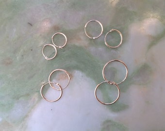 Tobe earrings | Eco sterling silver hoop earrings | multiple sizes | Best selling item handmade | Cold weather accessories