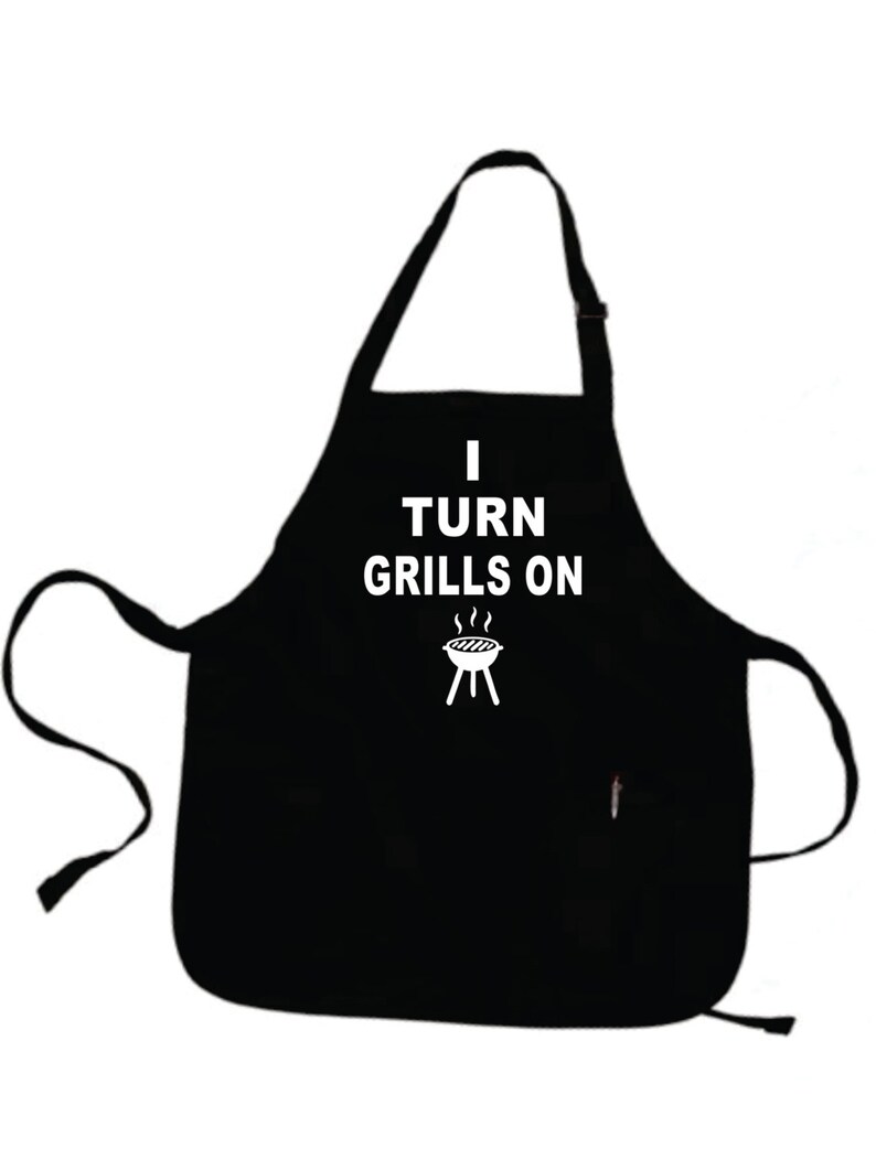 Personalized Gifts For Dad Personalized Father Day Gift Mens Gift Boyfriend Gift Personalized Apron I TURN GRILLS ON Grill Gifts For Men