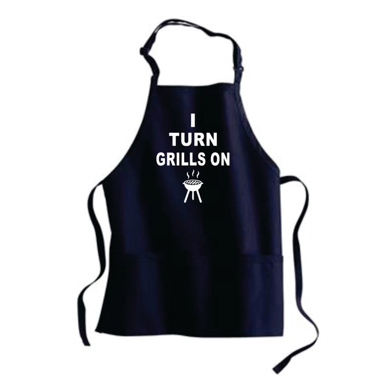 Boyfriend Gift Grilling Gifts Cooking Apron Men Funny Aprons For Men Grilling apron Bbq Apron Mens Griling Apron Gift I TURN GRILLS ON