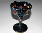 Fenton Carnival Glass Iridescent Compote
