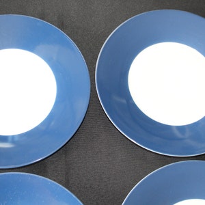 Crate & Barrel Hampton Blue Set of Four Dinner Plates - Etsy