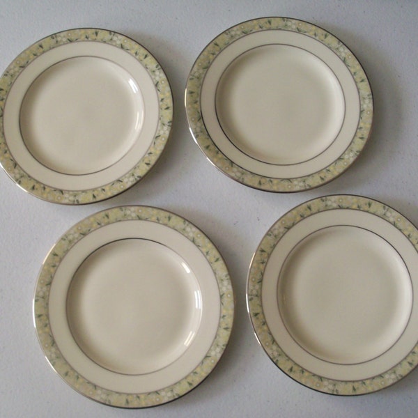 Minton Wimbledon Bone China Set Of Four Bread & Butter Plates