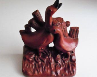 Vintage Door Stop Loving Duck Design Cast Iron Doorstop