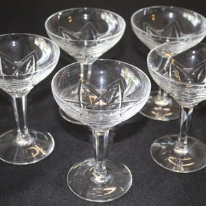 Royal Leerdam Lyra Set of Five Champagne Glasses