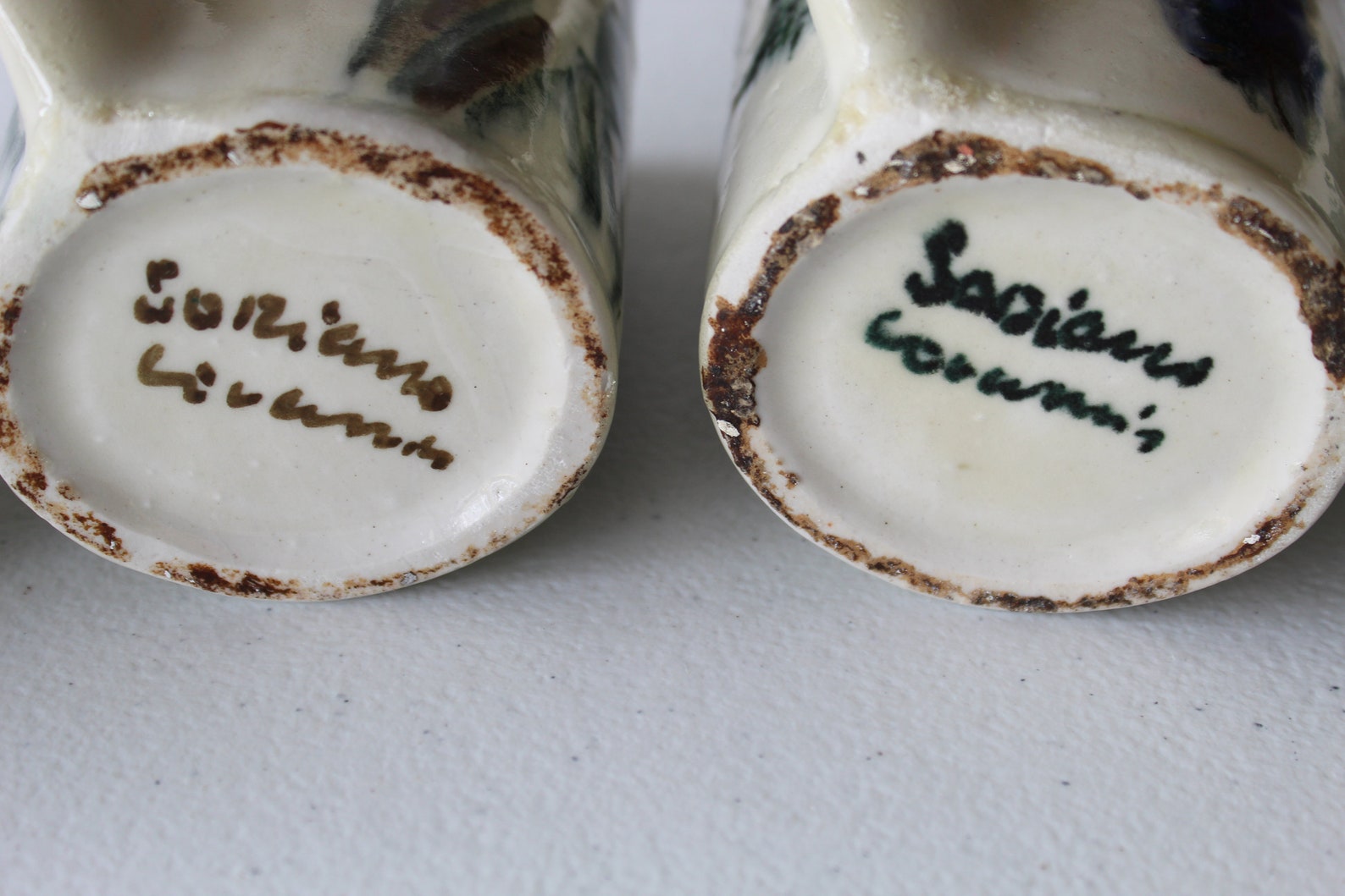 Soriano Ceramics Rare Set of Four Turned Handle Mugs Etsy