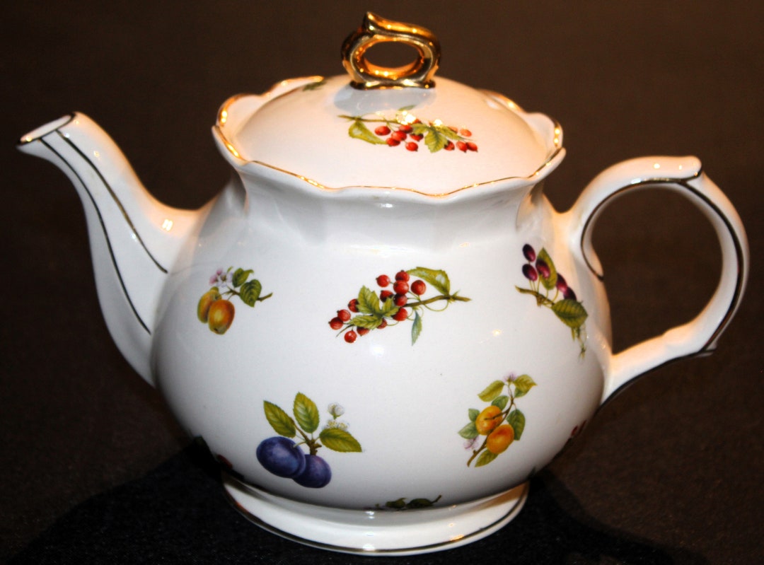 Sadler England Teapot Fruit Design 4 Cup Tea Pot Etsy