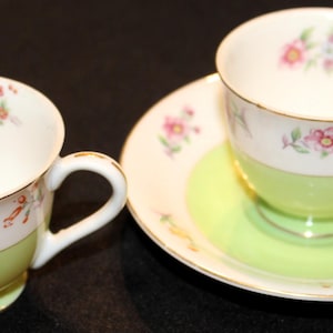 Occupied Japan M B Set Of Two Demitasse Cups & One Saucer