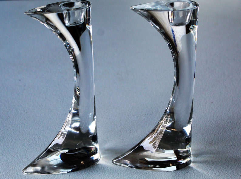 Riedel Crystal Vintage Candlestick Holders Etsy