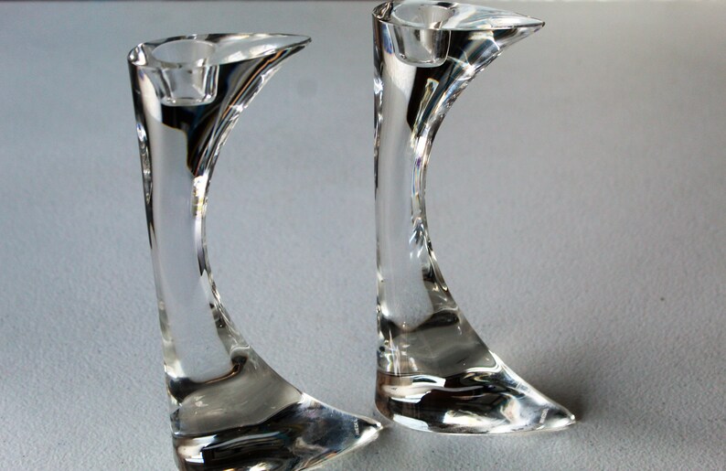 Riedel Crystal Vintage Candlestick Holders Etsy