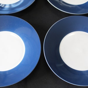 Crate & Barrel Hampton Blue Set of Four Dinner Plates - Etsy