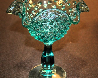 Compote vintage Fenton Hobnail