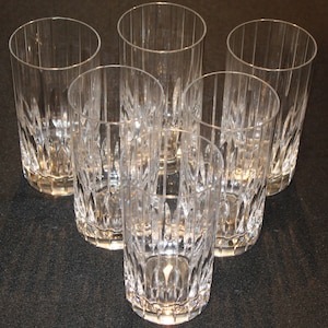 Mikasa Park Avenue Crystal Set Of Six Highball Glasses