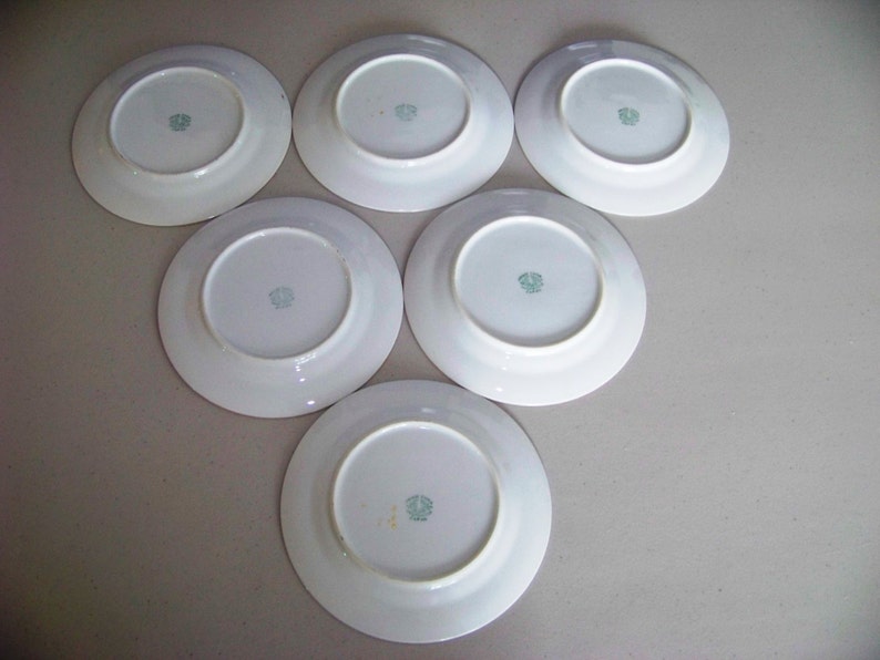 Hayasi China Hand Painted Set Of Six Plates