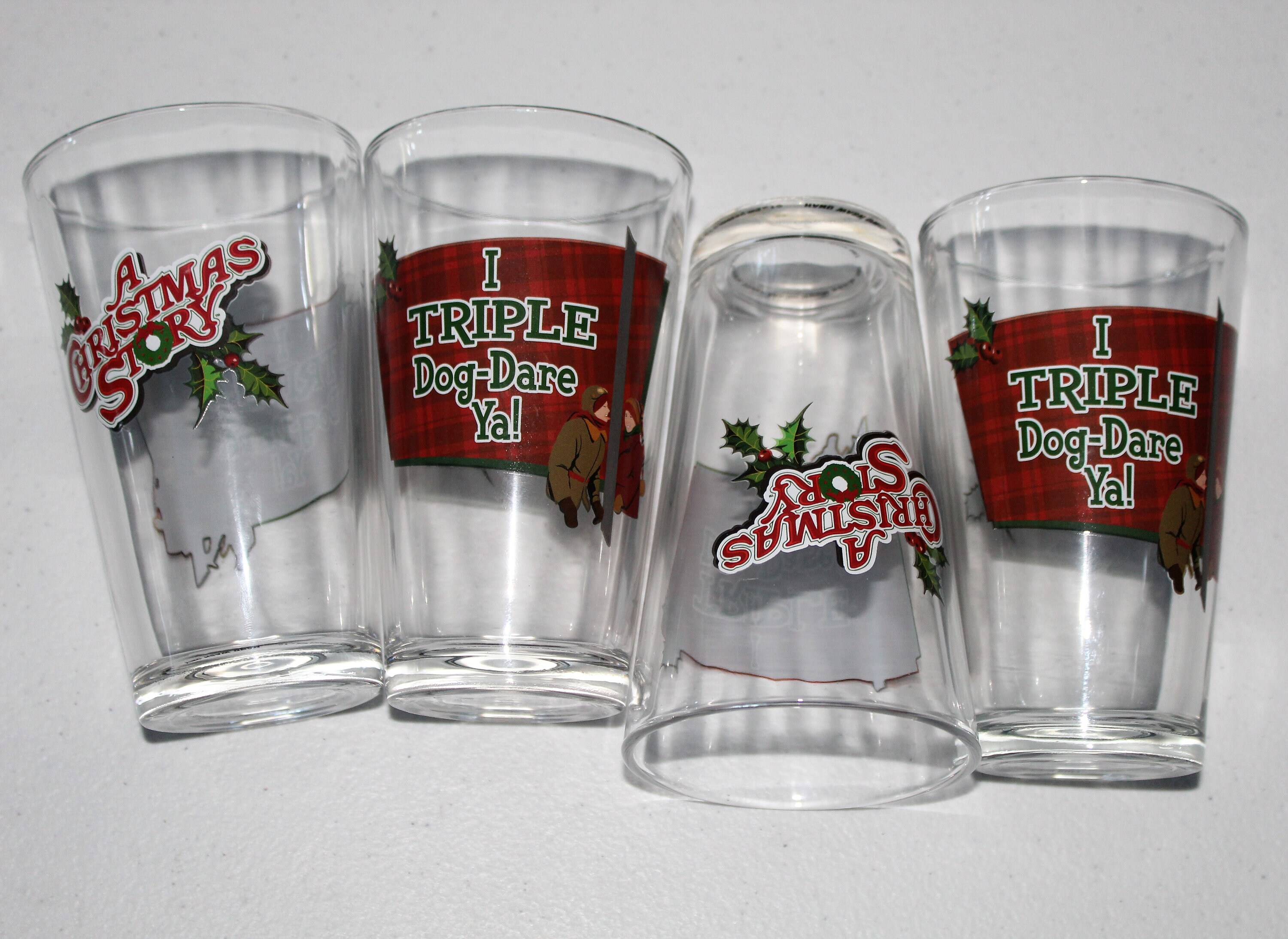 Vintage Christmas Story Set Of Four Pint Glasses Etsy
