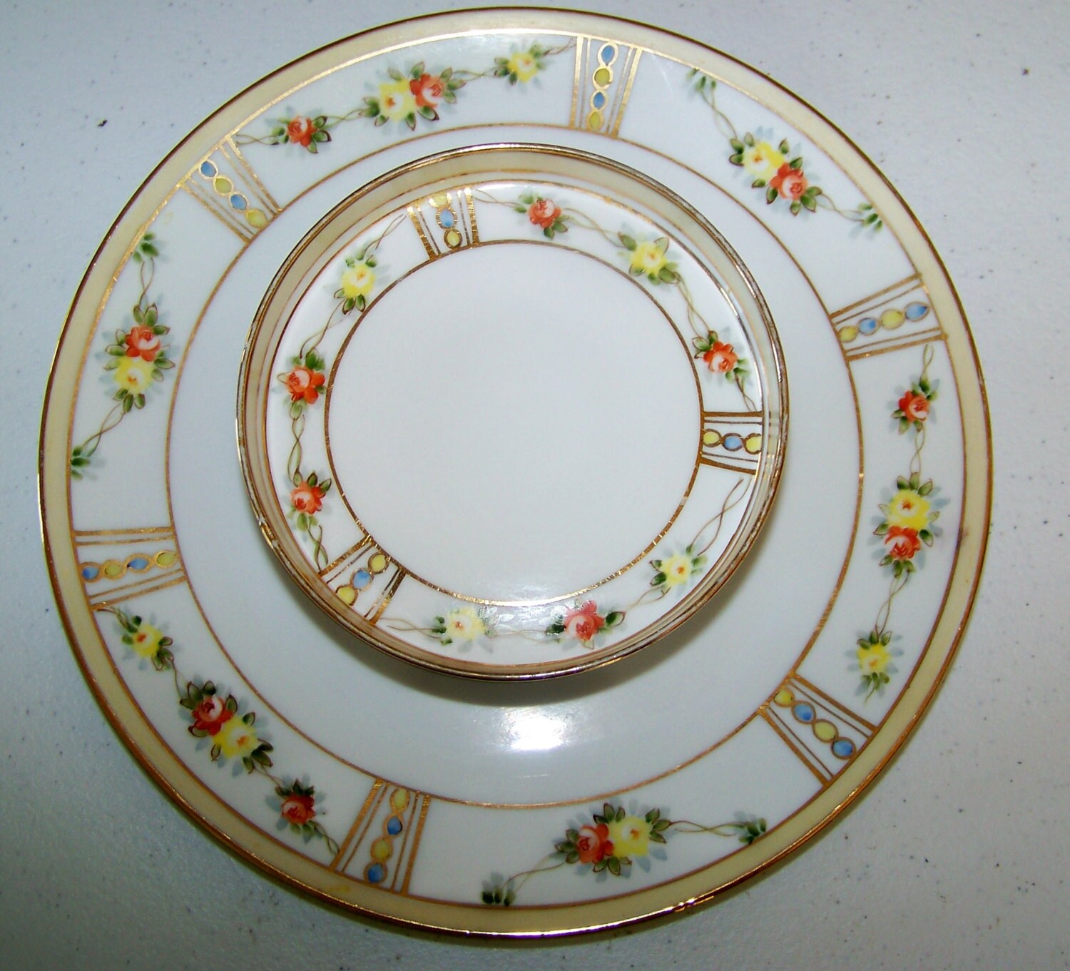 Noritake Nippon Chip & Dip Plate Etsy