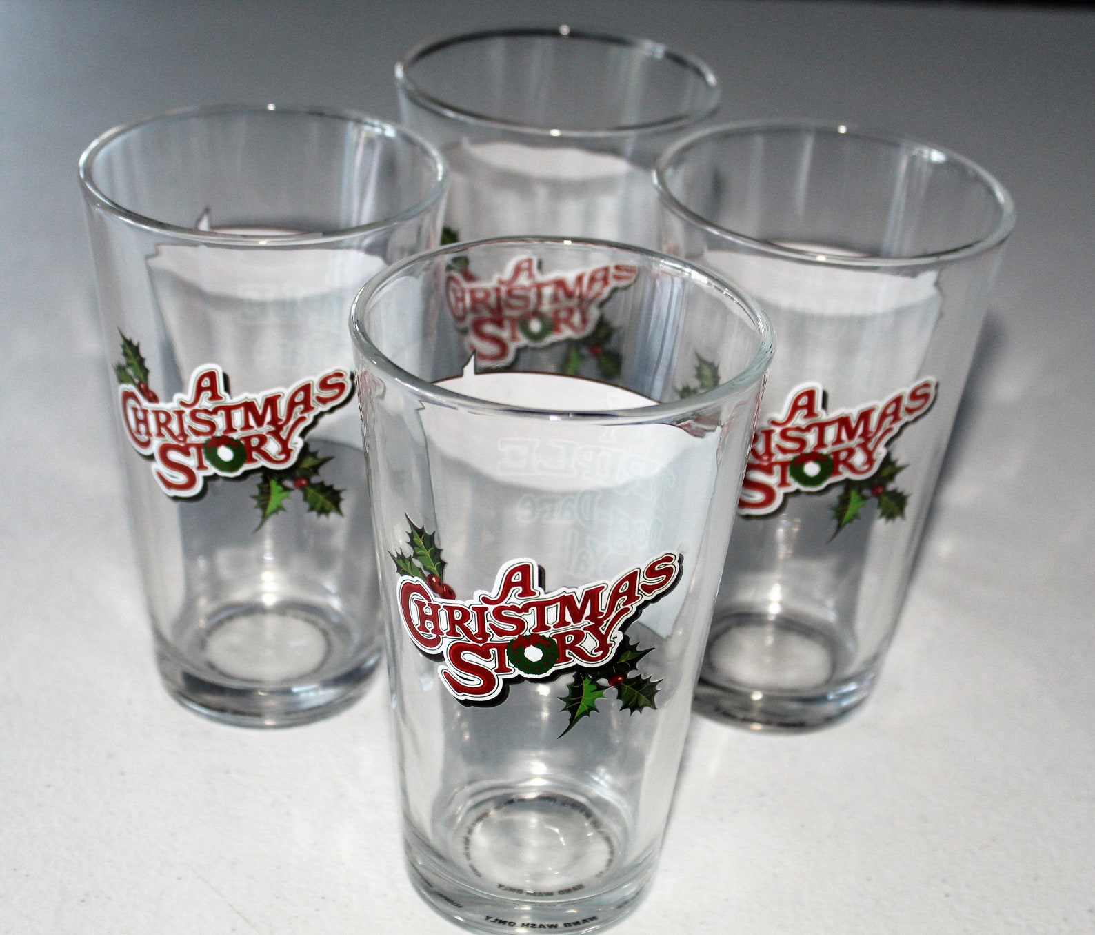 Vintage Christmas Story Set of Four Pint Glasses Etsy