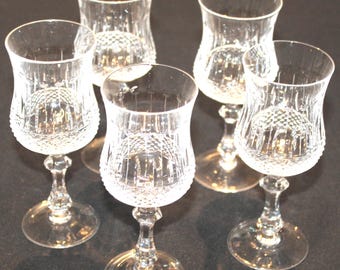 High End Set Of Five Stemware Pieces