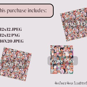 モン族の姉妹が一緒に - デジタルダウンロードアート、Maimee May Illustrations 画像 8