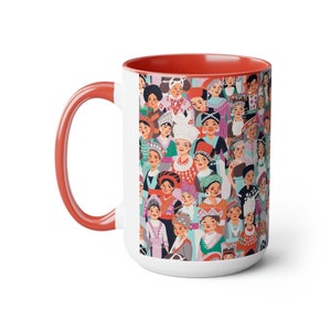 Hmong Sisters Together Two-Tone Coffee Mugs, 15oz