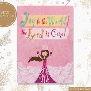 Hmong Joy To The World Christmas Card Digital Download Instant Download by Maimee May Illustrations