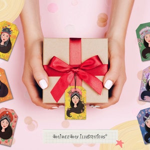 Hmong gift tags printable digital download gift tags Hmong girl gift tags