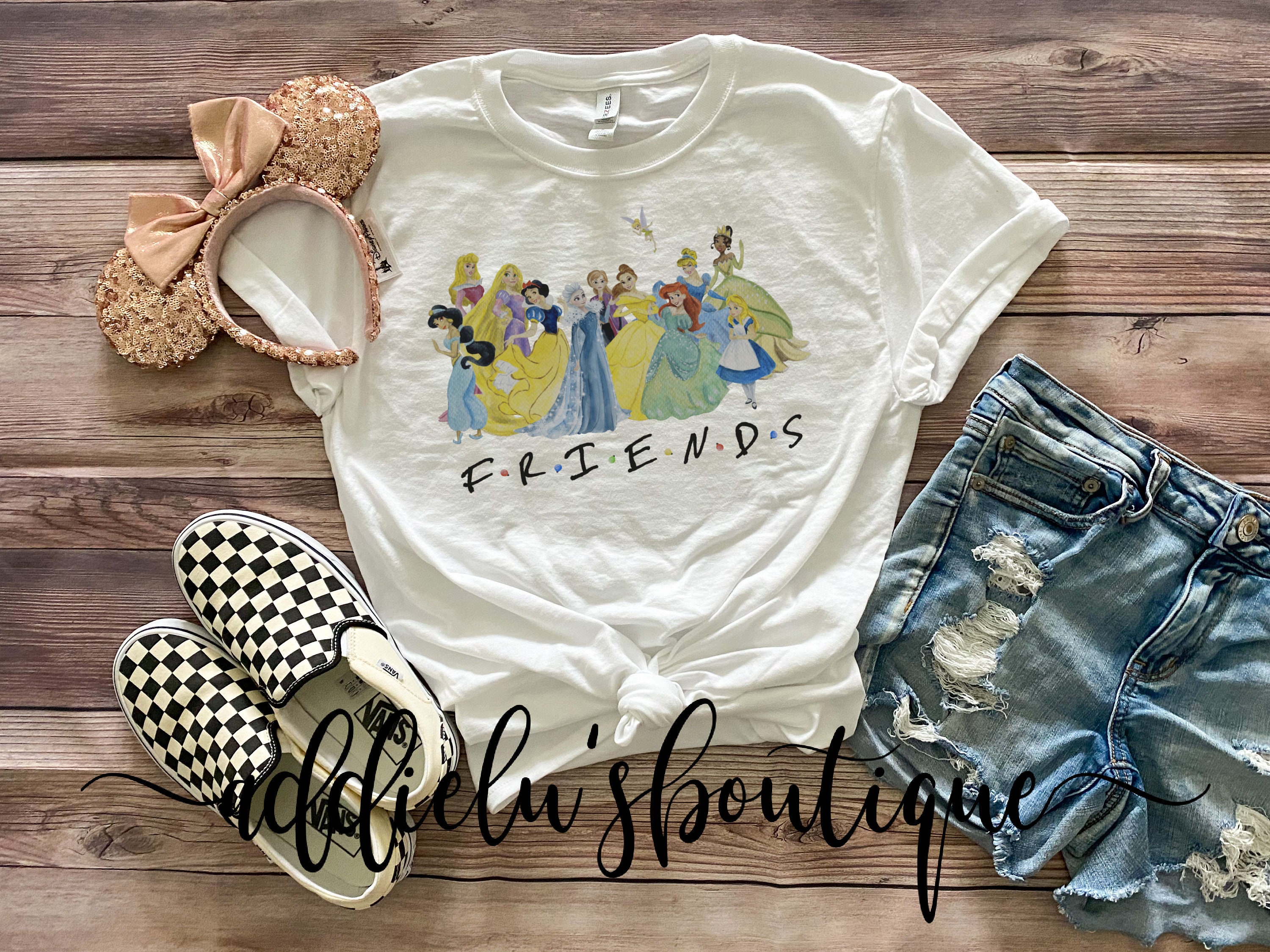 Disney princess friends shirt watercolor cute disney Etsy