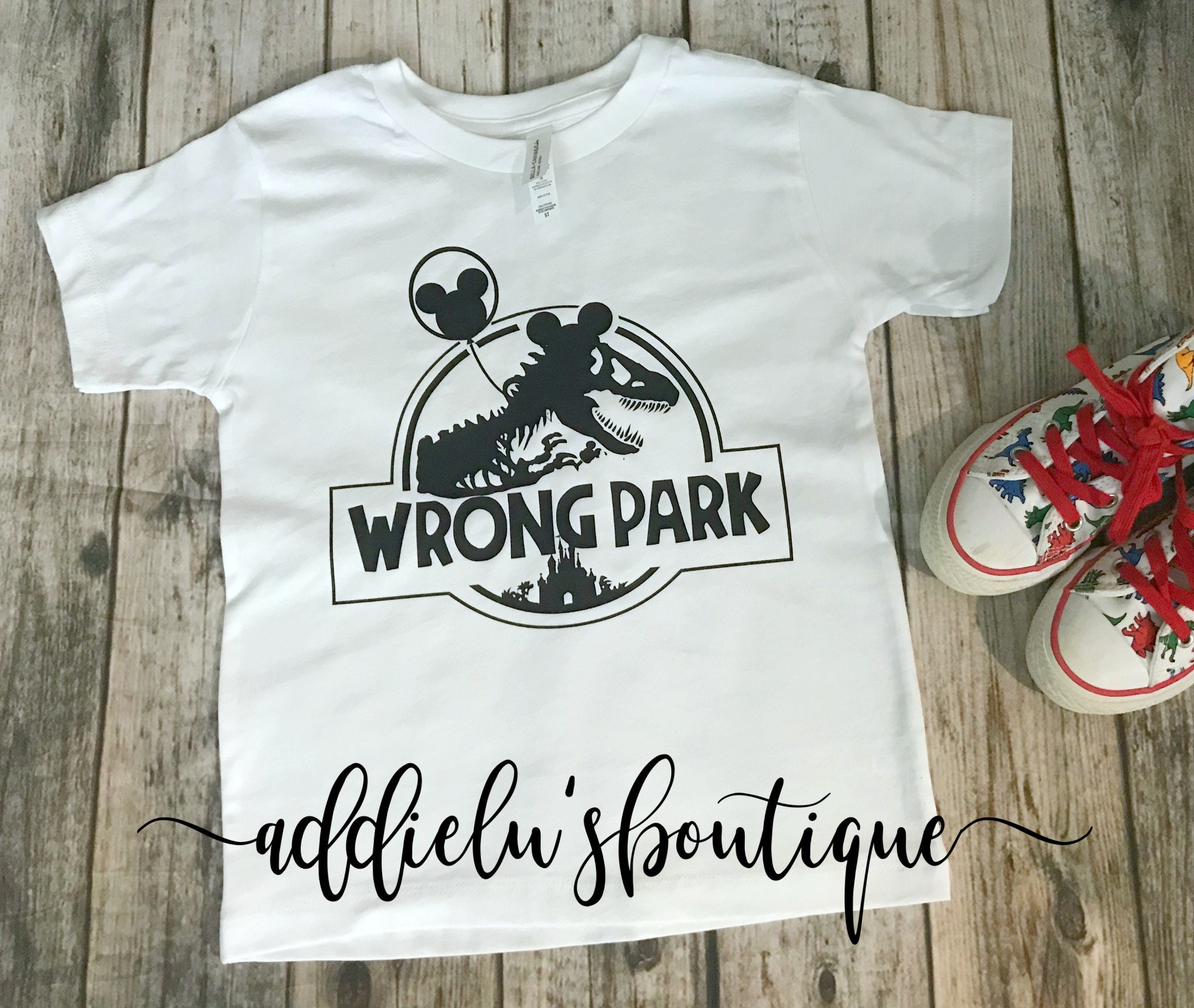 wrong park t rex shirt