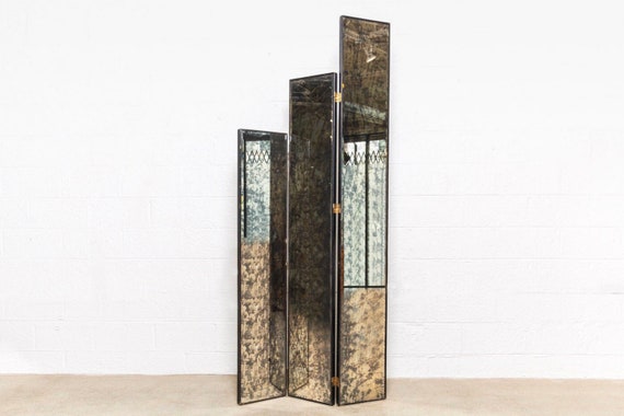 Mid Century Divider Mirror Stunning Tall Mid Century Modern 3 Panel Smoked Mirror Room Divider Vintage