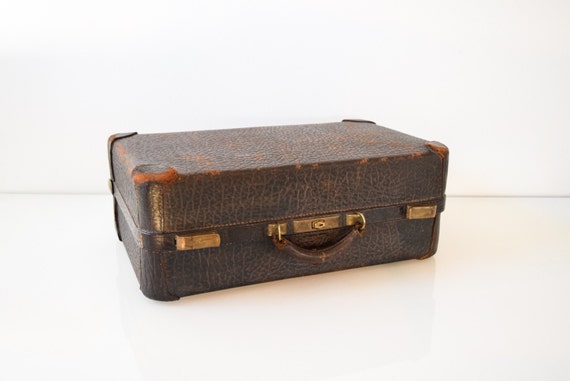 hard leather suitcase