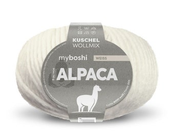 99,- EUR / 1kg + myboshi ALPACA in 9 colors, 50g = 90 m cuddly soft yarn for knitting and crocheting. Perfect for sweaters and shawls