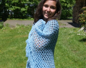 Schal // Stola mit Fransen slawisch bunt Vintage-Stil