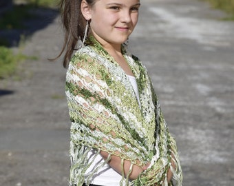 MYRIA + crochet cloth for girls and women in all sizes and desired color, made of 100% cotton, stole, crochet stole, cloth