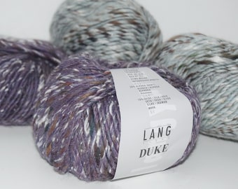 110,-/1kg SALE + DUKE von Lang Yarns - zwei Farben, 50g=75m, Wolle im Tweedlook  zum Häkeln und Stricken