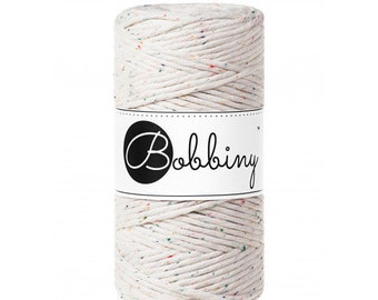 36,06 /1kg + BOBBINY - RAINBOW DUST - Cordon de Macramé 3 mm - 100 m torsadé, pour crochet, macramé, nouage pour la décoration de la maison en boholook