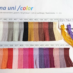CARINA uni und color von G-B alle Farben, 50g125m, 100% Baumwolle, mercerisiert, gasiert, Baumwollgarn Öko Tex Standard Bild 8