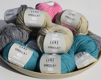 64,-/1kg + OMEGA PLUS by Lang Yarns - toutes les couleurs, 50g = 75 m de fil léger mélangé en microfibres, peau sensible aux allergies