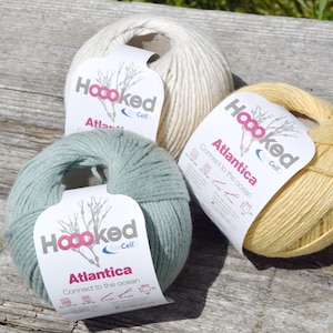 ATLANTICA SEACELL von Hoooked nachhaltig aus Seealge, Baumwolle, recycelte Baumwolle, Garn zum Häkeln und Stricken