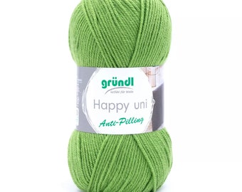 38,50 /1kg + HAPPY UNI, by Gründl, 100g = 200 m 100% polyacrylic, yarn, anti-pilling and Certified according to Oeko-Tex, for crocheting and knitting