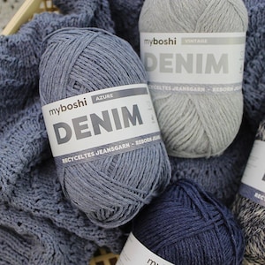 DENIM von myboshi recyceltes Jeansgarn Baumwolle Sommergarn