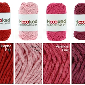 25, / 1kg HOOOKED Soft Cotton, in all colors, 50g 85 m, for crocheting and knitting perfect for clothes and amigurumis, 100% recycled image 5