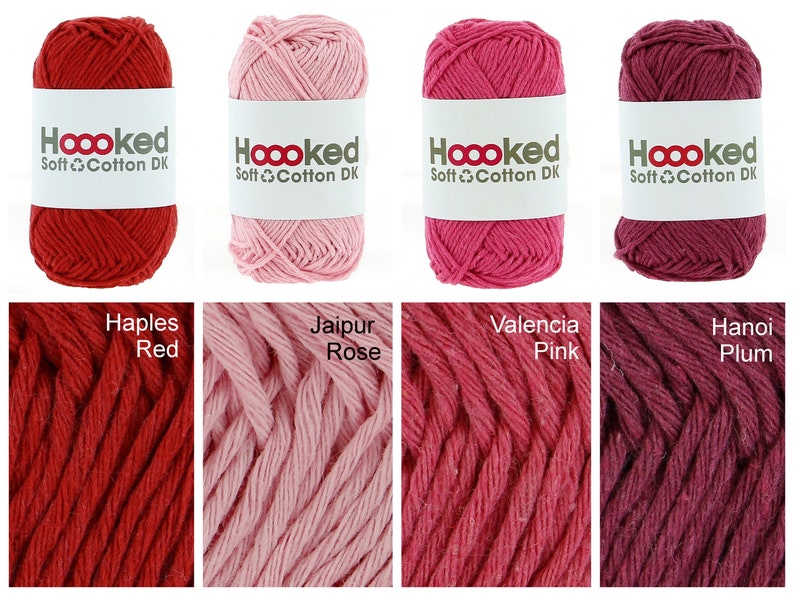 25, / 1kg HOOOKED Soft Cotton, in all colors, 50g 85 m, for crocheting and knitting perfect for clothes and amigurumis, 100% recycled image 5