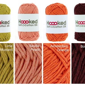 25, / 1kg HOOOKED Soft Cotton, in all colors, 50g 85 m, for crocheting and knitting perfect for clothes and amigurumis, 100% recycled image 4
