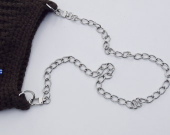 Taschenkette in 2 Längen, Taschengriff, von Prym, silber, Kette für Tasche, Taschenringe, D Ringe, Taschenösen