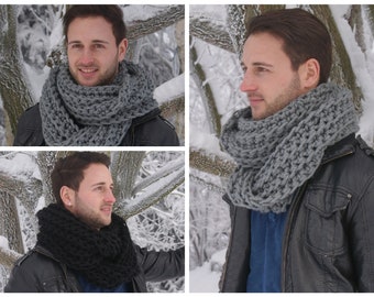 CROCHET INSTRUCTIONS + SASCHA + unisex crochet loop, scarf for men and women, instructions in German