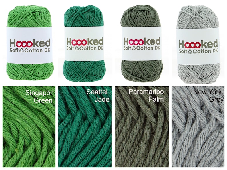 25, / 1kg HOOOKED Soft Cotton, in all colors, 50g 85 m, for crocheting and knitting perfect for clothes and amigurumis, 100% recycled image 8