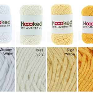25, / 1kg HOOOKED Soft Cotton, dans toutes les couleurs, 50g 85 m, pour le crochet et le tricot parfait pour les vêtements et amigurumis, 100% recyclé image 3
