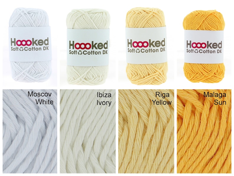 25, / 1kg HOOOKED Soft Cotton, dans toutes les couleurs, 50g 85 m, pour le crochet et le tricot parfait pour les vêtements et amigurumis, 100% recyclé image 3