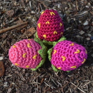 HÄKELANLEITUNG ERDBEEREN häkeln, Schlüsselanhänger, Spielküche oder Kaufmannsladen, Früchte häkeln, in deutscher Sprache Bild 5