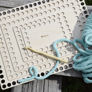 YourHobbyTools Häkelboden 80x40cm - 10mm Löcher Für Moseskorb & Babywiege