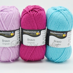 33, EUR /1kg BRAVO Schachenmayr all colors, 50g133 m, easy-care polyacrylic, for crocheting and knitting image 2
